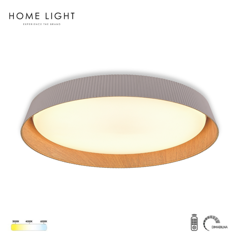 SOLEA 121 PLAFONSKA SVETILJKA 24/48W CCT CAPPUCCINO/DRVO DIM