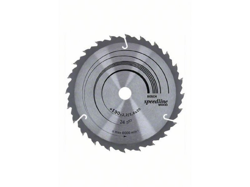 BOSCH List kružne testere Speedline Wood 190 x 20 16 x 2.6 mm. 24