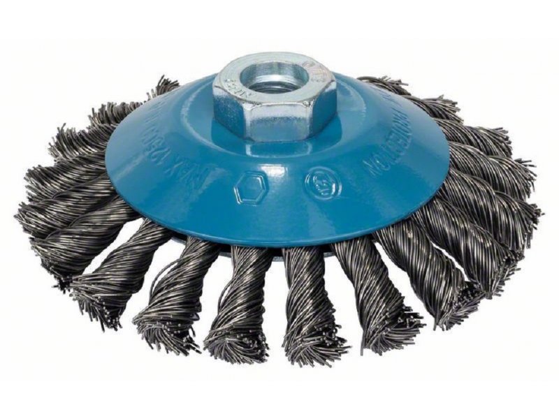 BOSCH Pletena pljosnata četka 115, čelična 2608622058, 115 mm, 0,5 mm, M14