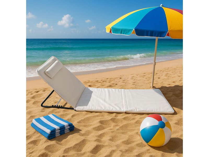 Lemon Planet Ležaljka sklopiva za plažu 140x39cm Bež LP-722000B