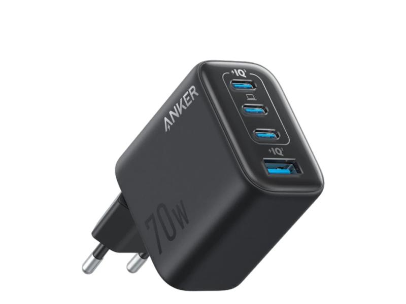 ANKER Zolo 70W 4-porta(3x USB-C i 1x USB-A) zidni punjač crni