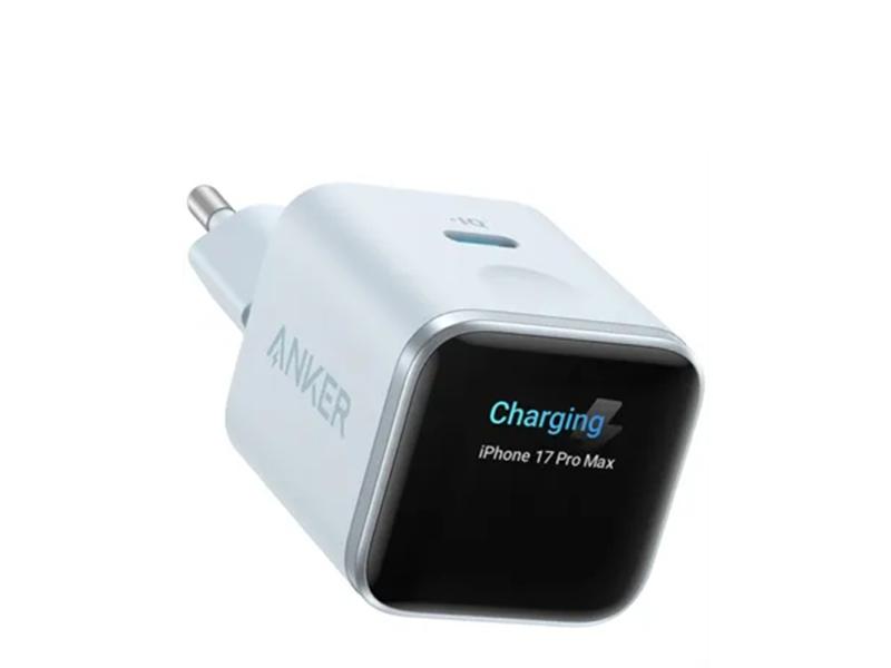 ANKER Nano 45W putni zidni punjač sa ekranom, USB-C port, plavi