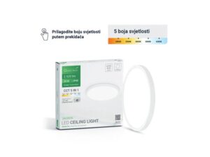 GREEN TECH TECH LED PLAFONJERA 24W 3000K-3500K-4000K-5000K-6500K FI40cm 5CCT BELA