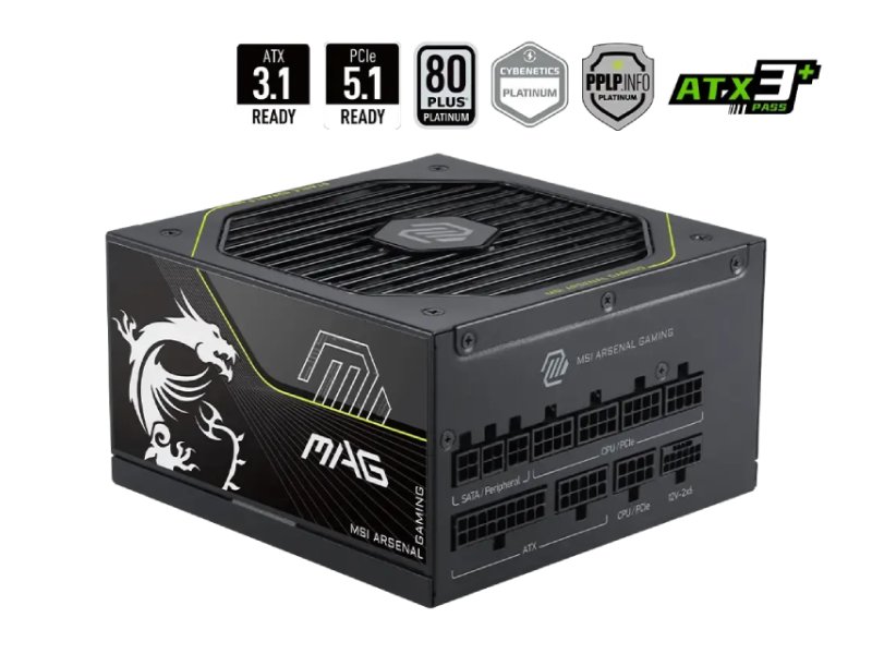 MSI MAG A1000PLS PCIE5 1000W napajanje