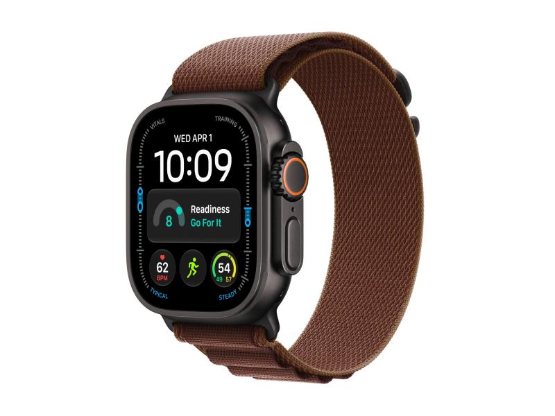 APPLE Watch Ultra 4 GPS + Cellular 49mm Black Titanium Case with Burgundy Alpine Loop – L (MJC24SE/A)