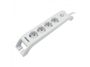 COMMEL Uticnica 4-Struka + 2xUSB, Prenaponska zaštita, 2m Bela HO5VV-F 3G1.5 C380-108 OUTLET