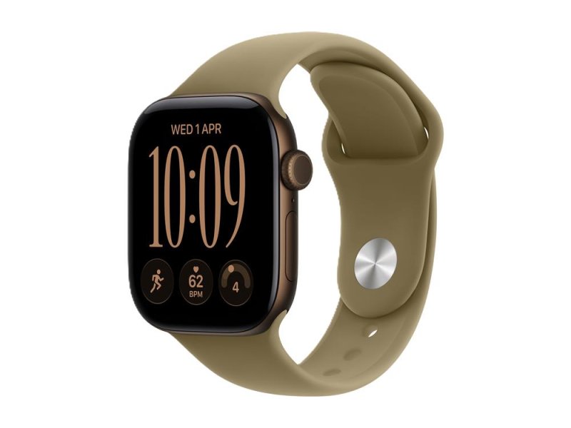 APPLE Watch Series 12 GPS 42mm Dark Bronze Aluminium Case with Olive Sport Band – M/L (MJEG4WF/A)