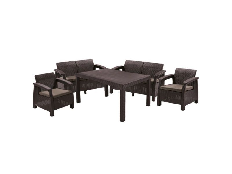 CURVER Baštenska garnitura Corfu Fiesta braon CU 258945 OUTLET