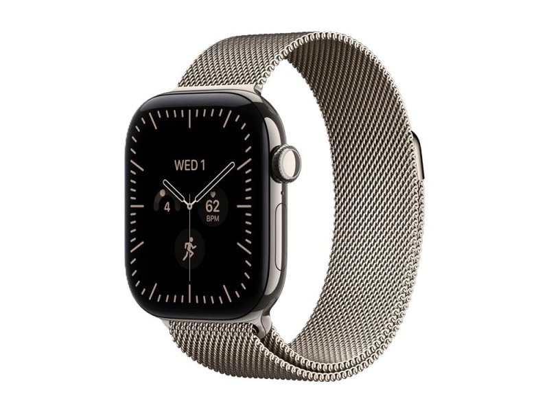 APPLE Watch Series 12 GPS + Cellular 42mm Natural Titanium Case with Natural Milanese Loop (MJGH4WF/A)