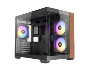 ANTEC Kucište CX600M WOOD ARGB Mini Tower/Micro-ATX/ITX/bez napajanja/kaljeno staklo/crna