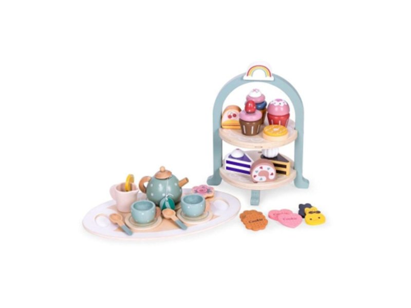 ECO TOYS Set za čaj i kafu sa kolačićima i tacnom sa posluživanje igračka za decu – HM327785