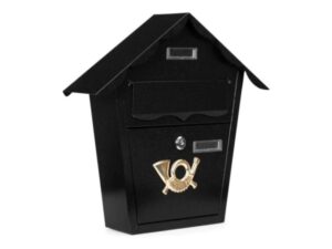 ModernHome Poštansko sanduče za zid od pocinkovanog čelika Mata 10 – Black