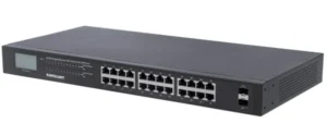 INT 561242 Network PoE Switch, 24-Port, 370W PoE Budget, 2 SFP Ports, Gigabit 2 INT 561242 Network PoE Switch, 24-Port, 370W PoE Budget, 2 SFP Ports, Gigabit