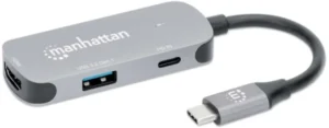 Manhattan USB-C to HDMI (4K@30Hz) 3-in-1 Docking with Power 130707