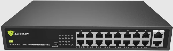 LAN Switch Mercury H1016PL PoE 10/100Mbps