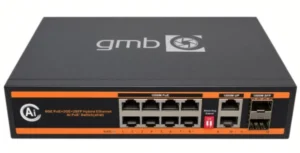 GMB POE-GS1010PS2 Switch, IEEE802.3af/at, 8 PoE 100/1000M, 2 UP-Link 100/1000M +2 SFP port, 52V 150W