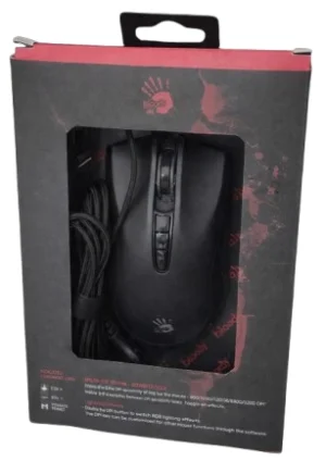 Outlet A4-ES5 A4Tech Bloody Gejmerski opt. mis, 1000Hz/1000-3200Dpi, Black USB 125mm Outlet A4-ES5 A4Tech Bloody Gejmerski opt. mis, 1000Hz/1000-3200Dpi, Black USB 125mm