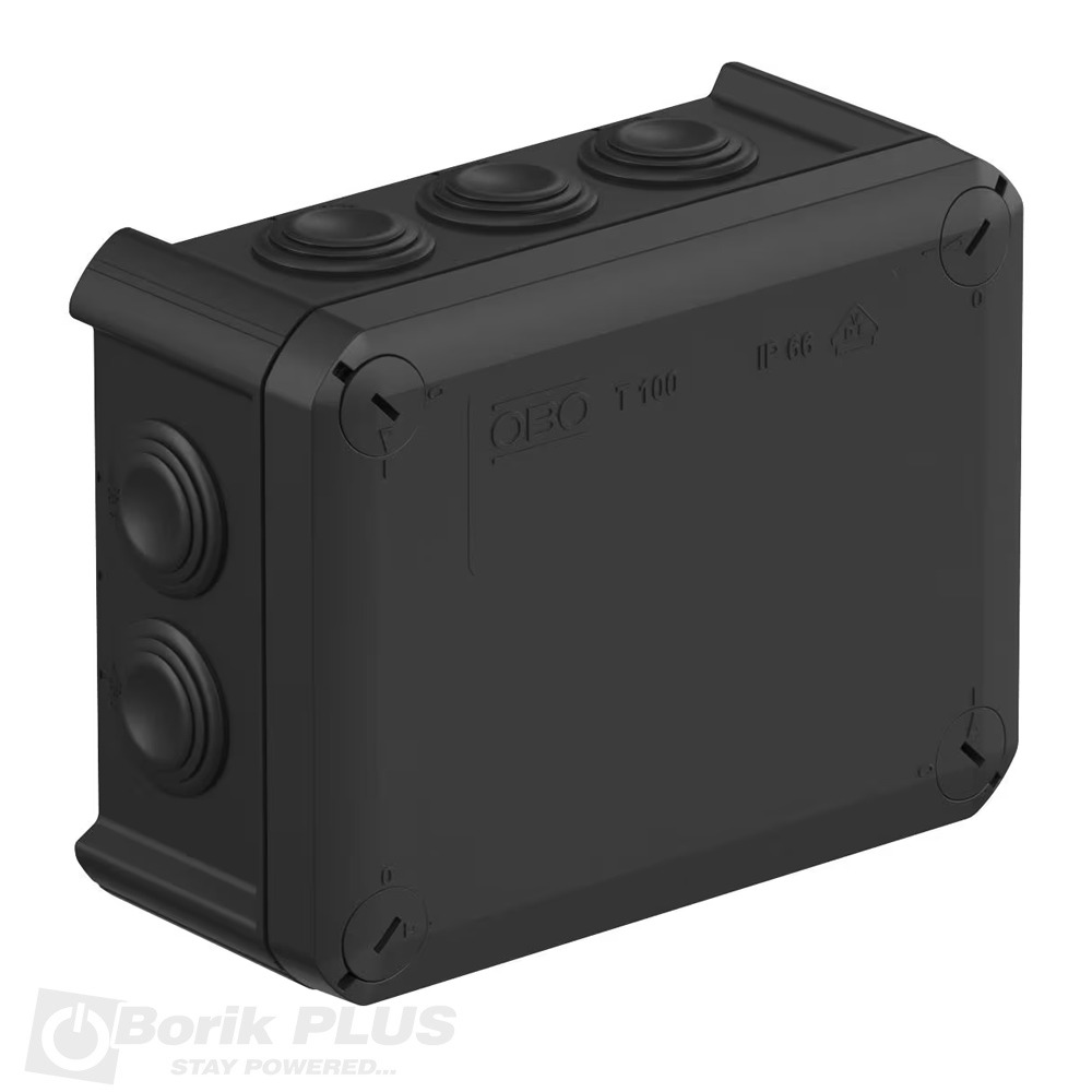 Plastična OBO kutija 150×116 mm IP 66 Crna