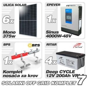 Solarni fotonaponski komplet 7 HIBRID