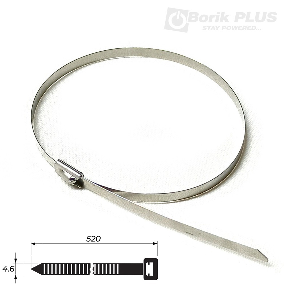 Čelične vezice za kablove 10 kom, 520×4.6 mm