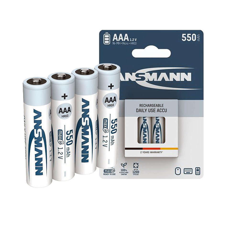 ANSMANN Baterija 1.2V 550mAh AAA NIMH blister 4kom