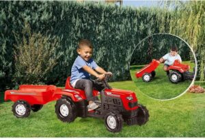 Traktor sa prikolicom crveni 081469