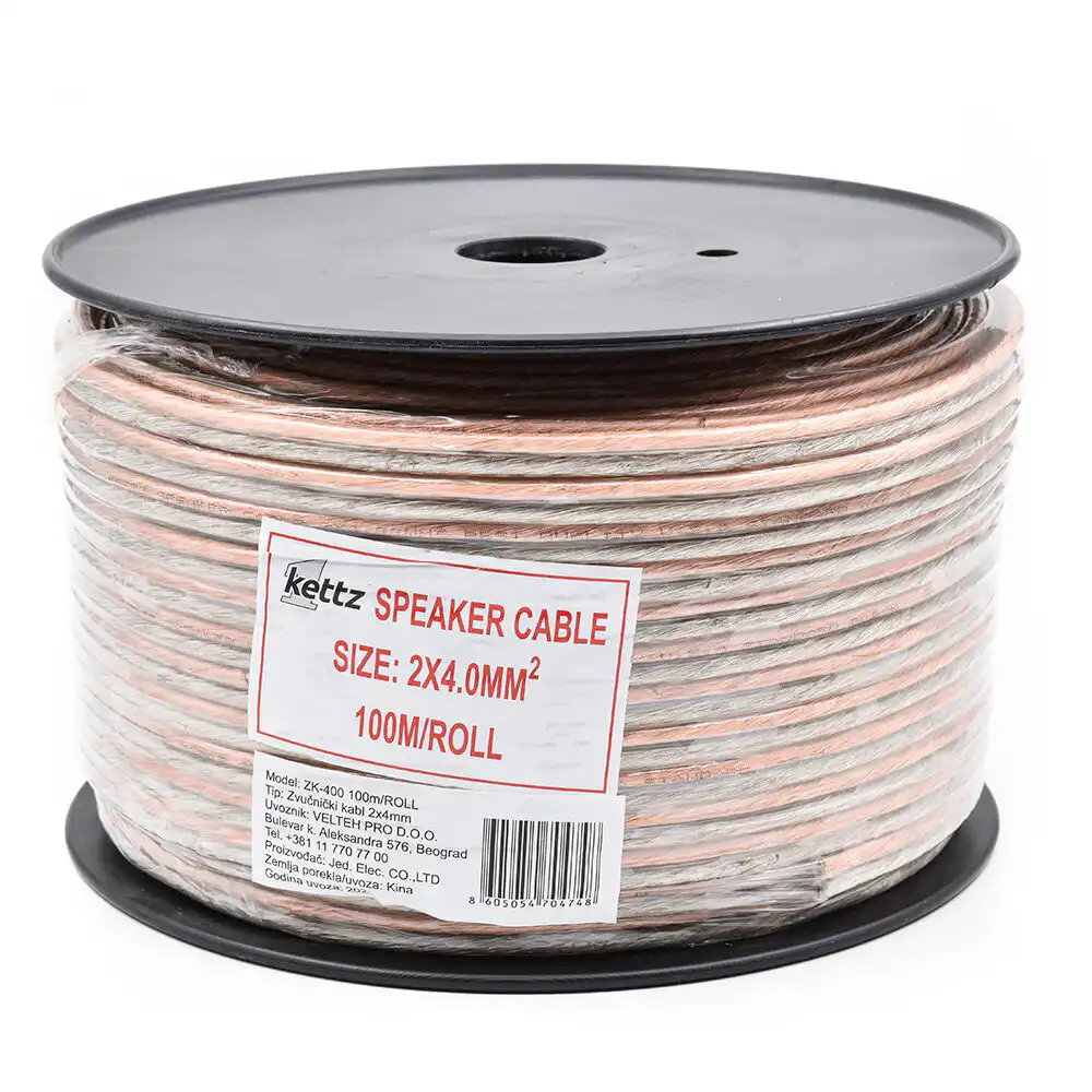 Zvučnički kabl 2x4mm Kettz ZK-400 100mROL