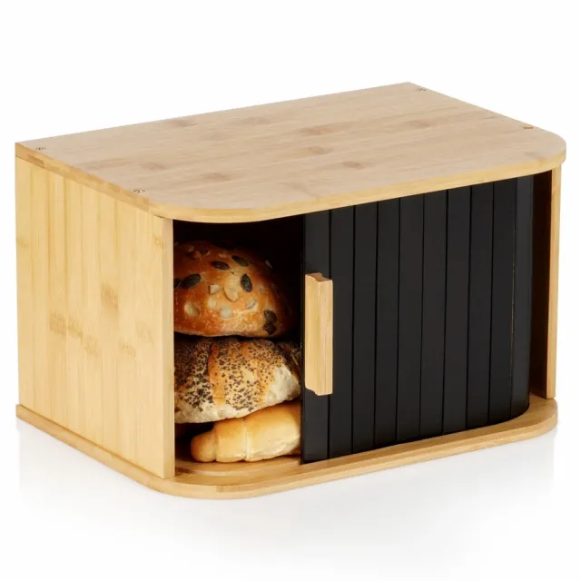 Vilde 229322 – Kutija za hleb od bambusa sa kliznim vratima 33x23x20cm