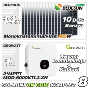Solarni fotonaponski komplet 8 ONGRID