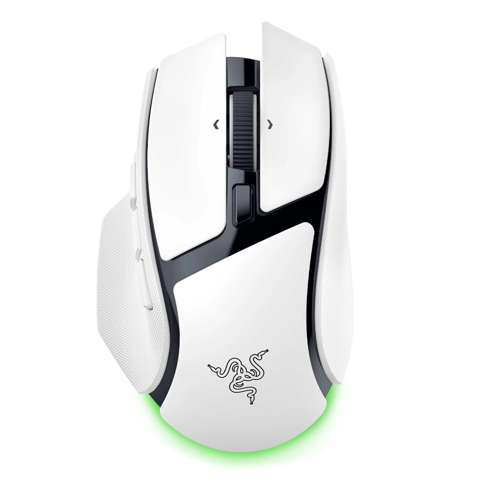 Basilisk V4 HyperSpeed – Ergonomic Wireless Gaming Mouse – White Edition