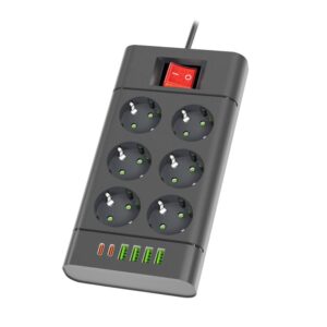 Razvodnik sa 6 mesta 2m 1.5mm2+pr. 4xUSB+2xtip C