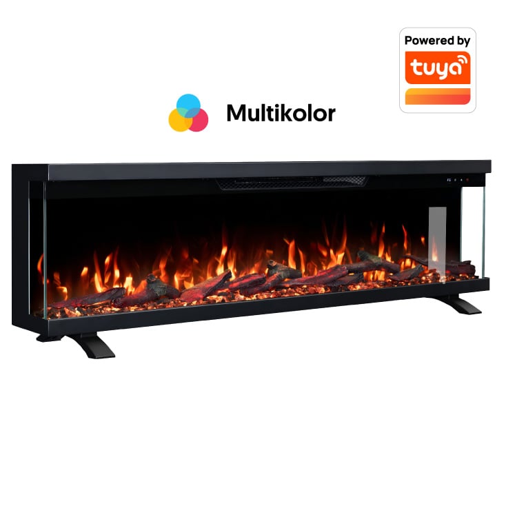 PROSTO smart elekt. panorama 60′ 3u1 kamin 1800W