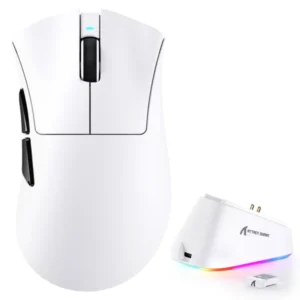 Bežični gaming miš Attack Shark V3Pro PAW3311/25000 DPI/Omron Switches/White + Charging Dock