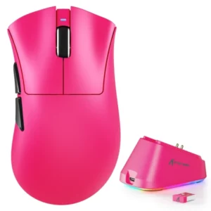 Bežični gaming miš Attack Shark V3Pro PAW3311/25000 DPI/Omron Switches/Pink + Charging Dock