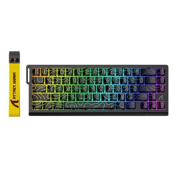 Gaming tastatura Attack Shark X68HE Magnetic Switch/RT/Snap Tap/DKS/MT/TGL/Black Contour