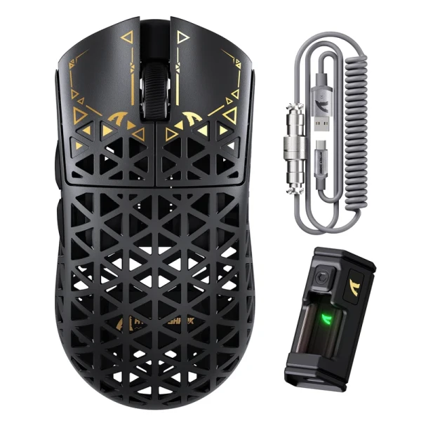 Bežični gaming miš Attack Shark R5Ultra PAW3950MAX/Carbon Fiber/Superlight/8KHz/Omron Switches/Black