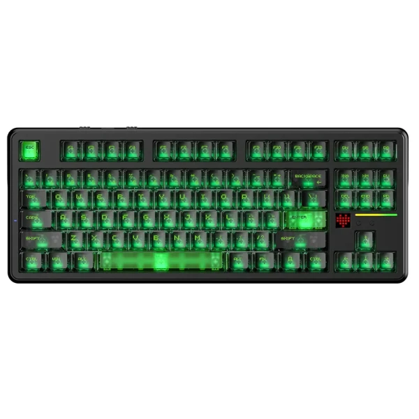 Bežična gaming tastatura Attack Shark X87 Ultra Mehaniča/8KHz/Tri-Mode/Dot-Matrix Screen/Shadow Jade