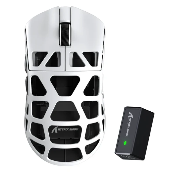Bežični gaming miš Attack Shark R3 PAW3395/Magnesium/Superlight/8KHz Pooling/White