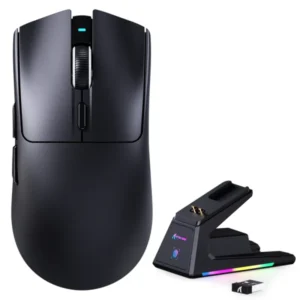 Bežični gaming miš Attack Shark X1 PAW3395PRO/40000 DPI/Omron Switches/TriMode/Black + Charging Dock