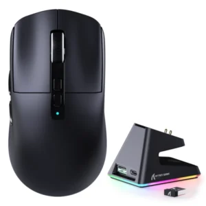 Bežični gaming miš Attack Shark X6 PAW3395/26000 DPI/Superlight/TriMode/Black + Charging Dock
