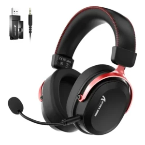 Bežične gaming slušalice Attack Shark L30PRO 50mm/7.1 Surround/TriMode/Aluminium/1100mAh/Black red