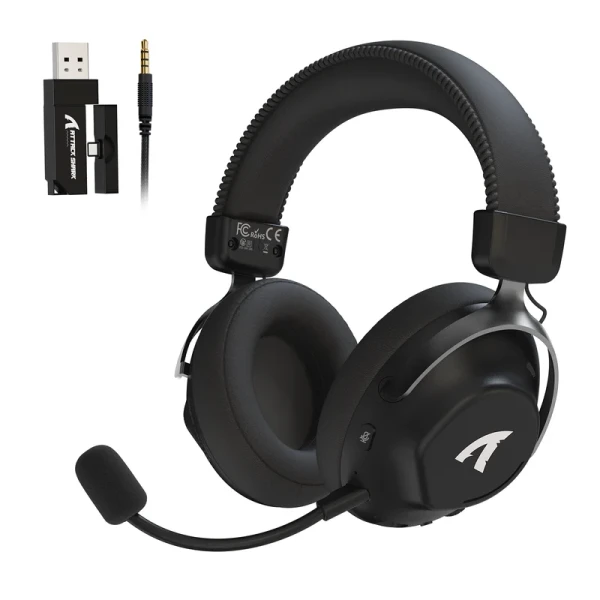 Bežične gaming Slušalice Attack Shark L50Pro 53mm/7.1 Surround/TriMode/1100mAh/Aluminium/Black
