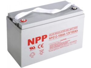 NPP NPG12V-100Ah, gel battery, C20=100AH, T16, 330x171x214x220, 27,3KG, Light grey
