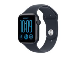 APPLE Watch SE 3 GPS 44mm Midnight Aluminium Case with Navy Blue Sport Band - S/M (MJL74RK/A)