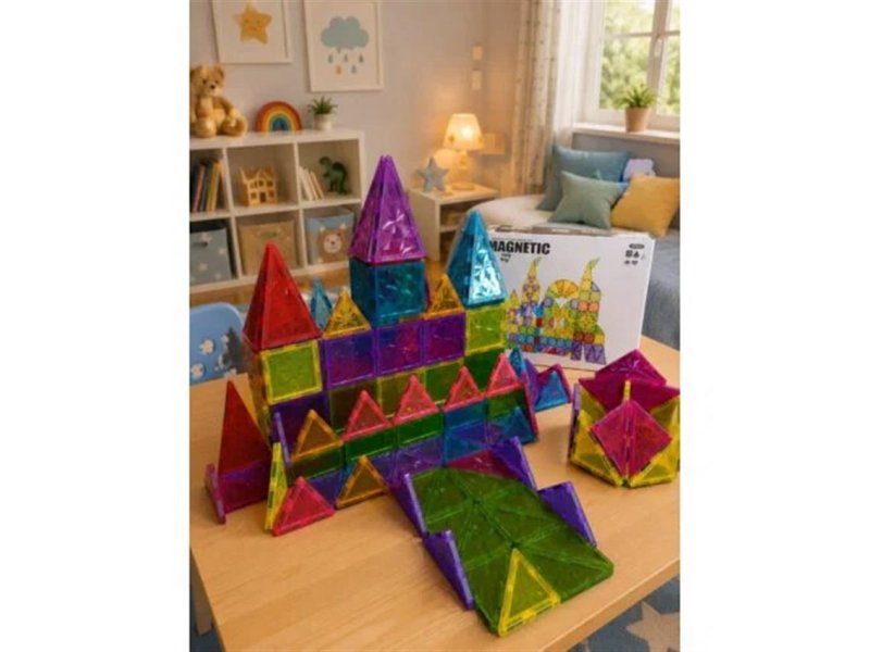 CLASSIC WORLD Magnetni konstruktor Dijamantski zamak 140 delova ST0734727B Magnetne kocke