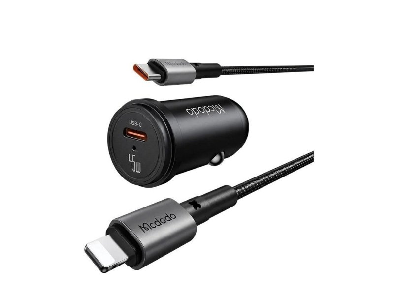 MCDODO CC-7495 SET AUTO PUNJAČ 45W USB-C + KABL 36W TIP-C NA LIGHTNING DUŽINA 1,2m