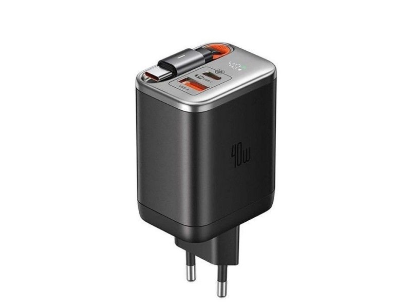 MCDODO CH-4281 ZIDNI PUNJAČ 40W 1C+1A GaN SA UGRAĐENIM Kablom USB-C NA IZVLAČENJE 65cm