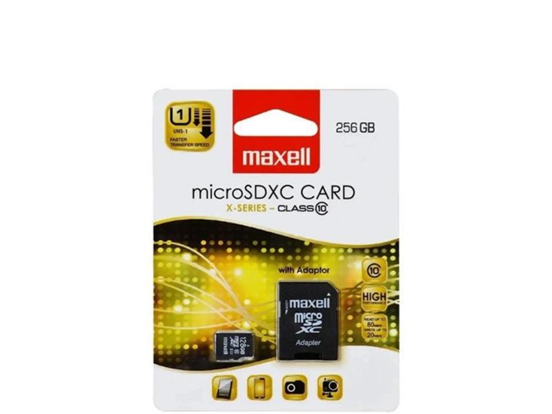 MAXELL MICRO SDXC 256GB CLASS 10 + ADAPTER UHS-1