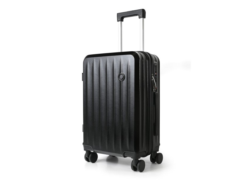 TRIPMATES Ručni kofer (kabinski) 55 cm crni – sa USB punjačem, držačem za piće i dodatnom kukom
