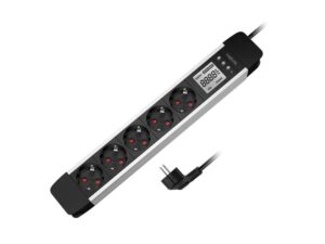 LOGILINK Produžni kabl LCD displej potrošnje, aluminijum, 5 mesta